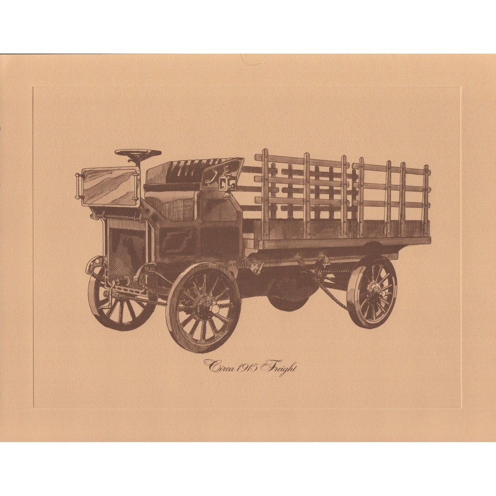 Rockwell Antique Truck Collection Art Print Set 1915-1924 Mail Freight Dump Flat - Picture 3 of 6